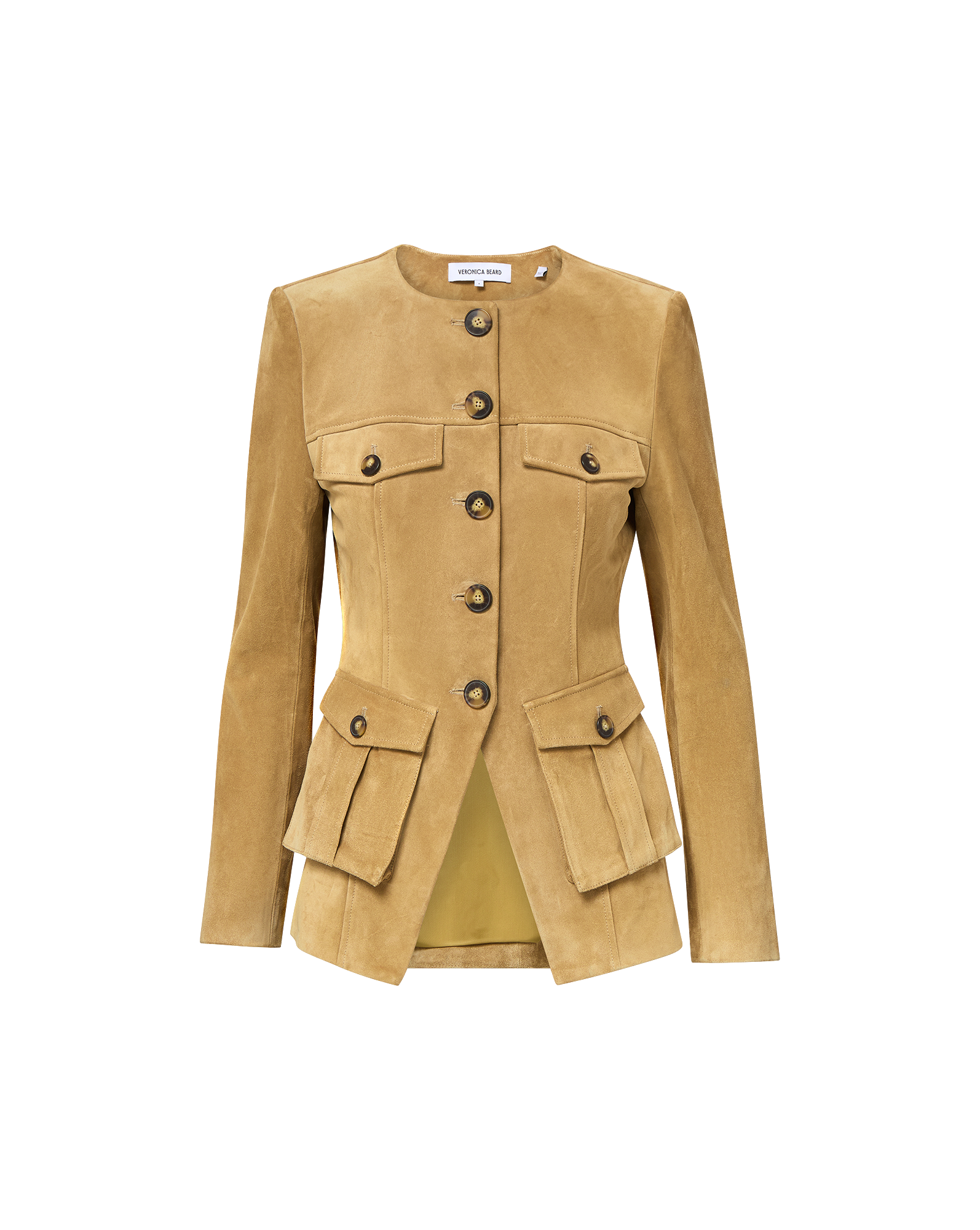 Veronica Beard Orrin Suede Jacket - Desert Khaki