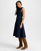 Veronica Beard Dulce Denim Midi Dress - Midnight Wash