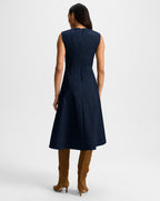 Veronica Beard Dulce Denim Midi Dress - Midnight Wash