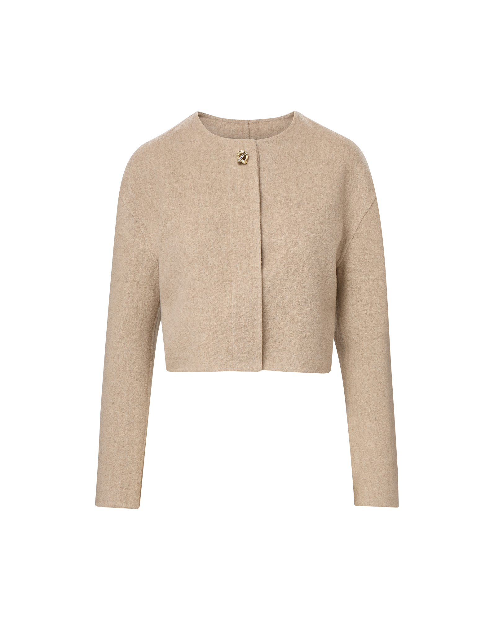 Philips Cropped Jacket in Oatmeal Melange | Veronica Beard