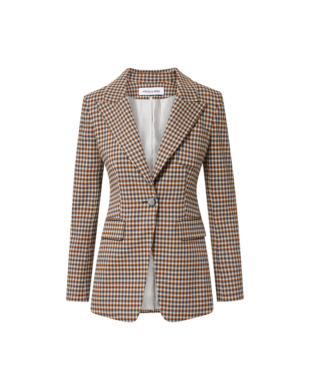 Veronica Beard Livvy Houndstooth Dickey Jacket - Navy Multi