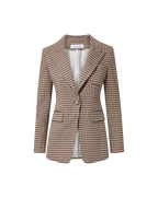 Veronica Beard Livvy Houndstooth Dickey Jacket - Navy Multi