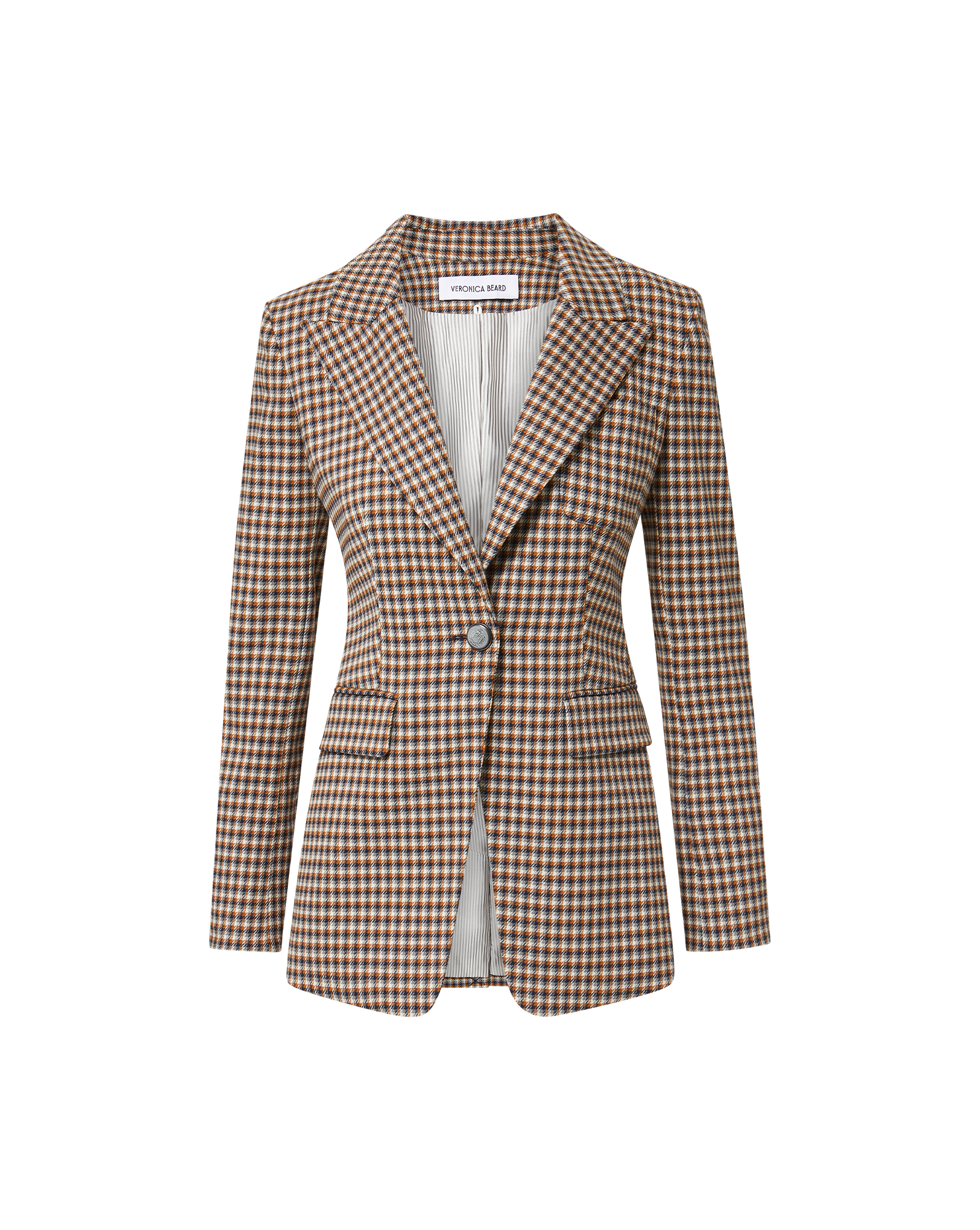 Veronica Beard Livvy Houndstooth Dickey Jacket - Navy Multi