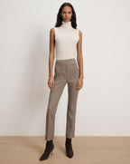 Veronica Beard Kean Slim-Leg Pant - Navy Multi