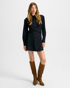 Veronica Beard Ellers Mini Wrap Shirtdress - Black