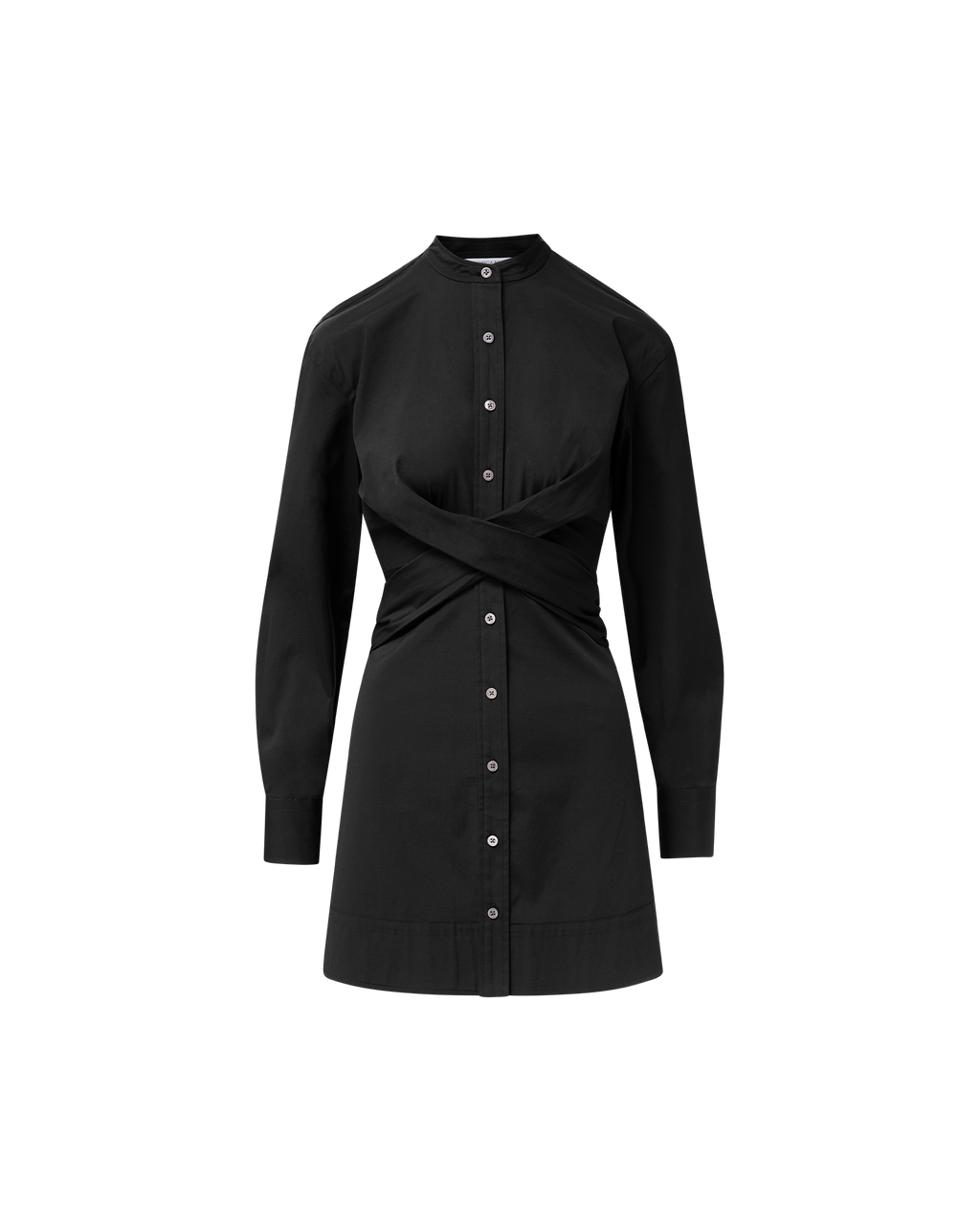 Veronica Beard Ellers Mini Wrap Shirtdress - Black