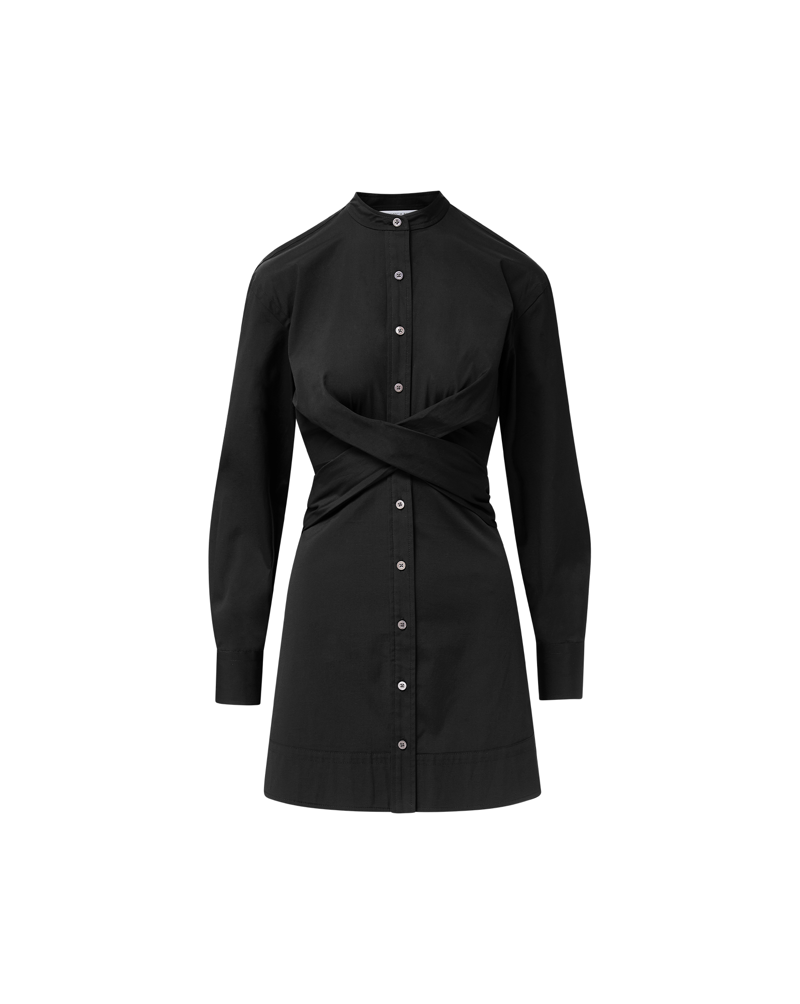 Veronica Beard Ellers Mini Wrap Shirtdress - Black