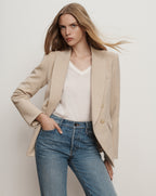 Veronica Beard Miller Dickey Jacket - Heathered Sand