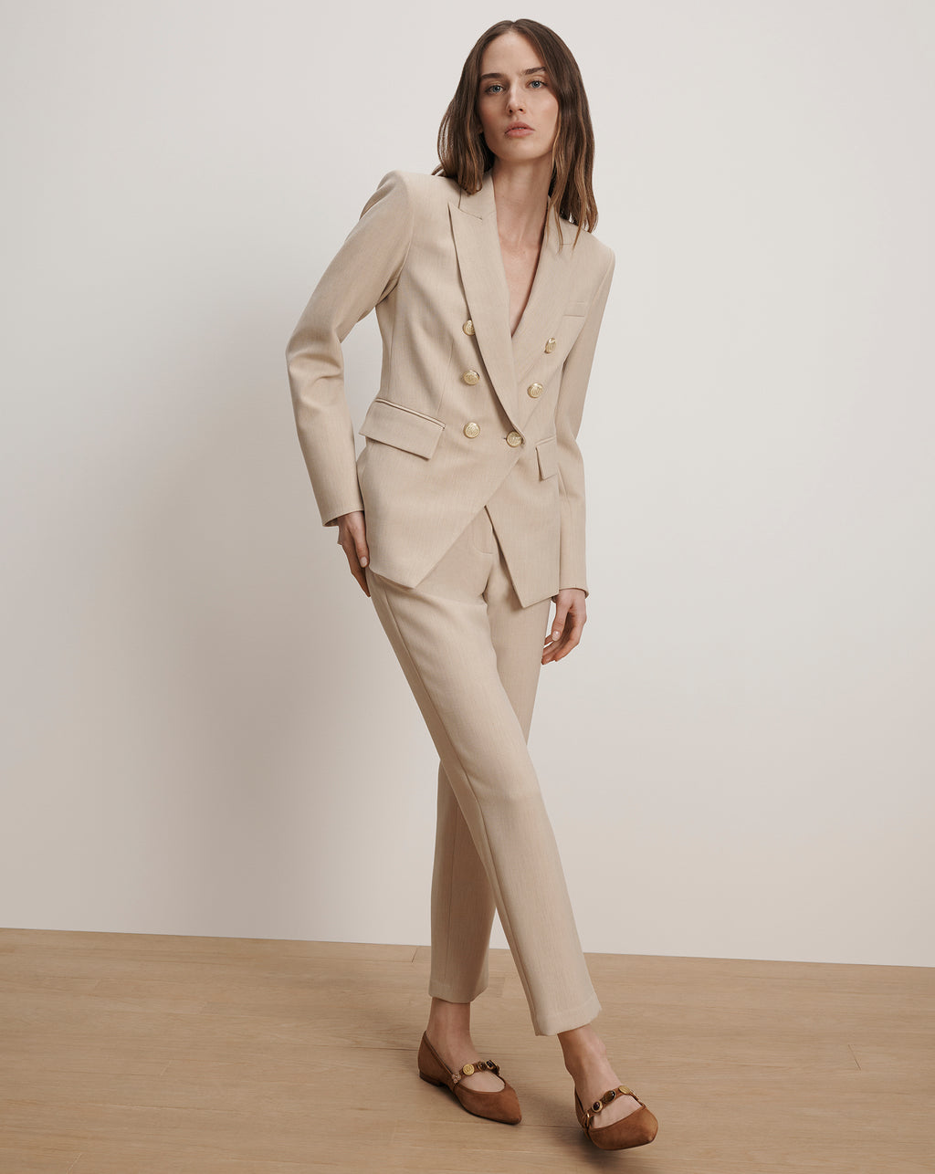 Veronica Beard Miller Dickey Jacket - Heathered Sand