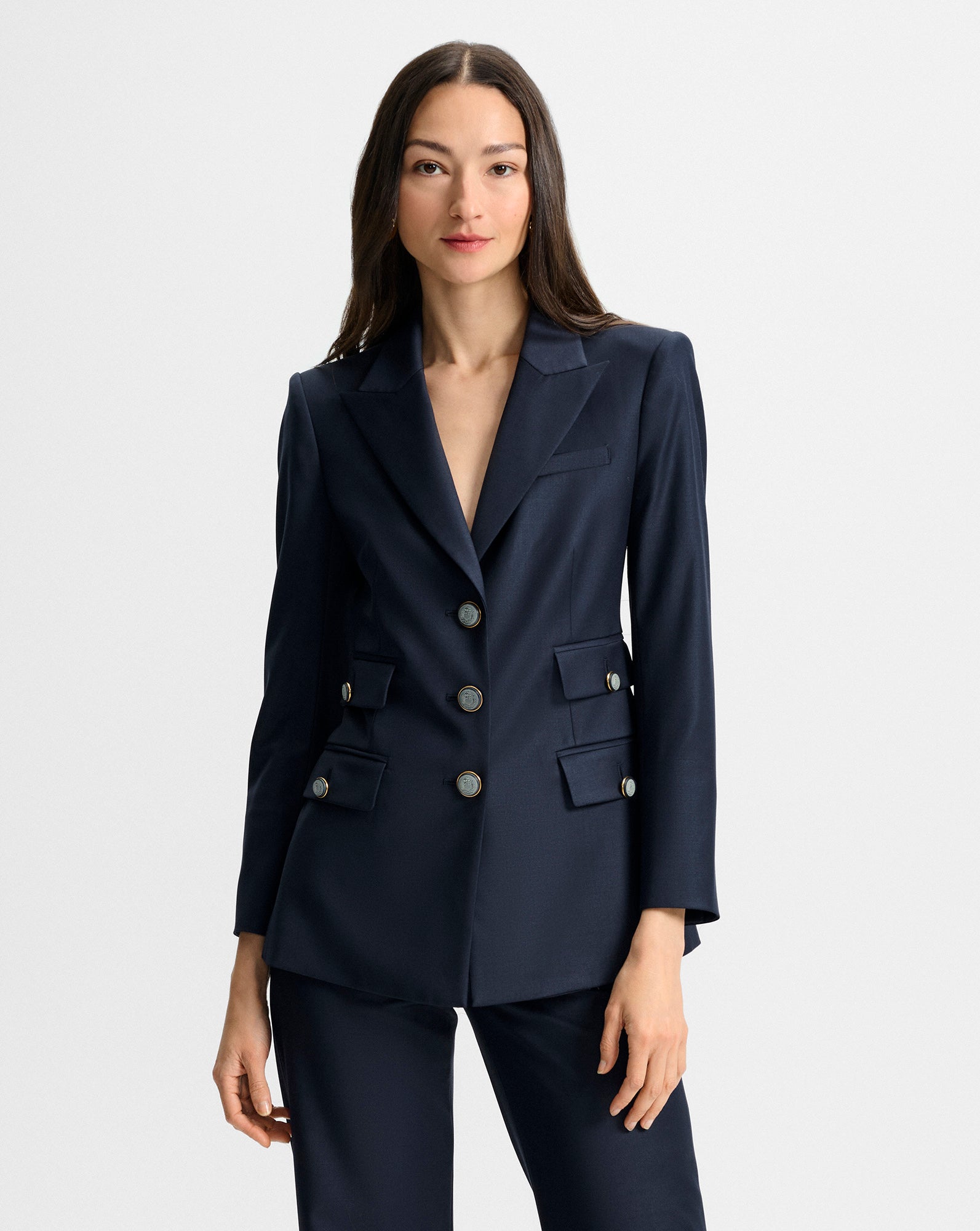 Nalani Dickey Jacket in Navy | Veronica Beard