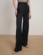 Veronica Beard Eaton Wide-Leg Pant - Navy