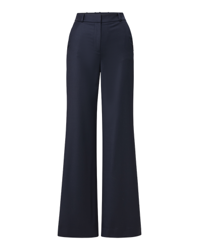 Veronica Beard Eaton Wide-Leg Pant - Navy