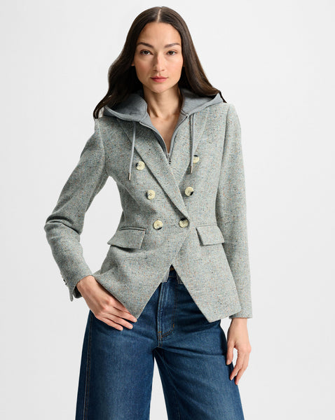Miller Dickey Jacket in Antique Blue Melange | Veronica Beard