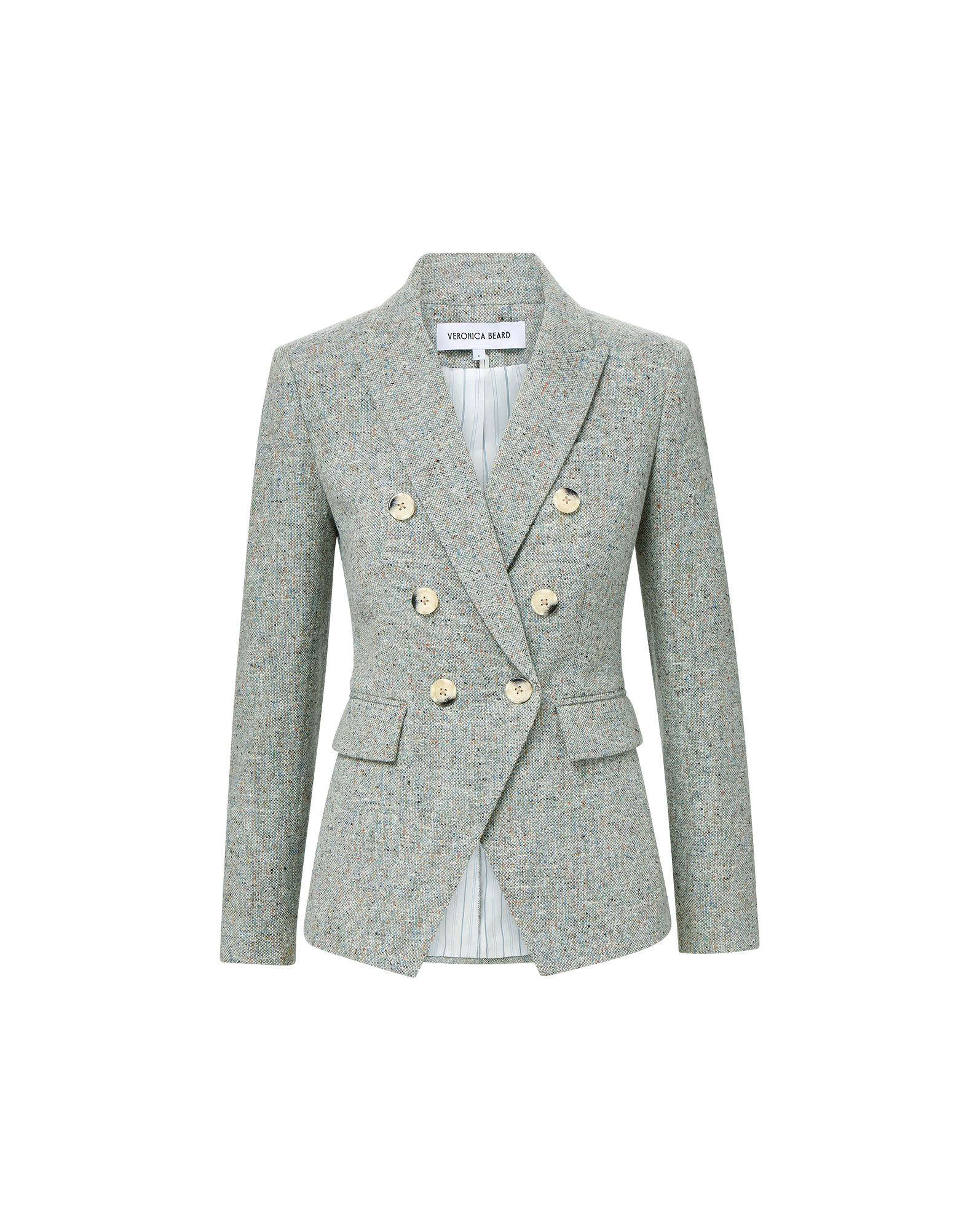 Veronica Beard Miller Dickey Jacket - Antique Blue Melange