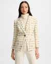 Veronica Beard Healy Tweed Dickey Jacket - Ecru Multi