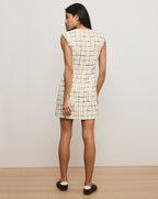 Veronica Beard Tamara Tweed Mini Dress - Ecru Multi