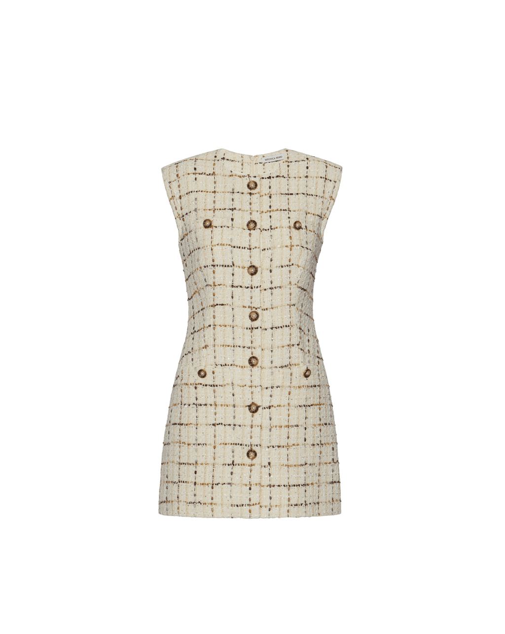 Veronica Beard Tamara Tweed Mini Dress - Ecru Multi