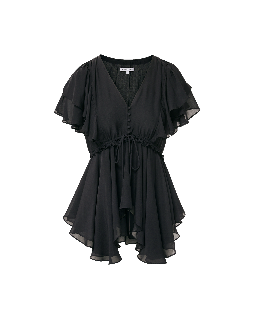 Veronica Beard Sammie Silk Blouse - Black