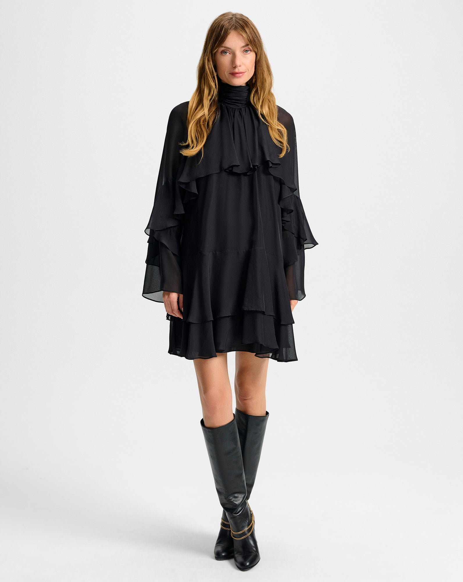 Adlington Silk Mini Dress in Black | Veronica Beard Adlington Silk Mini Dress in Black | Veronica Beard