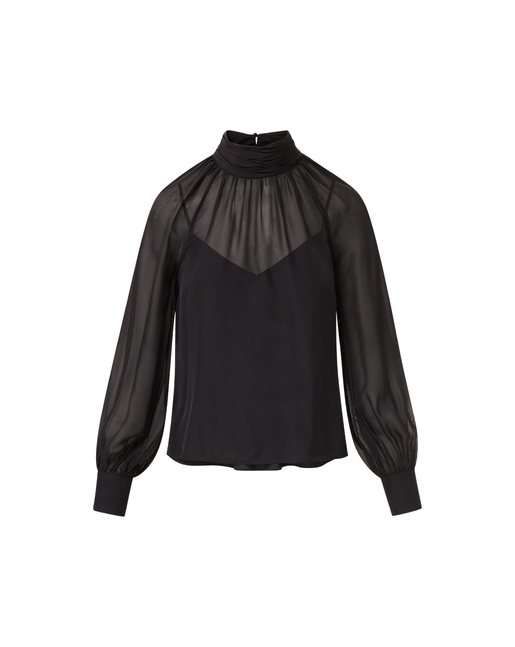 Veronica Beard Alyssa Silk Turtleneck Blouse - Black