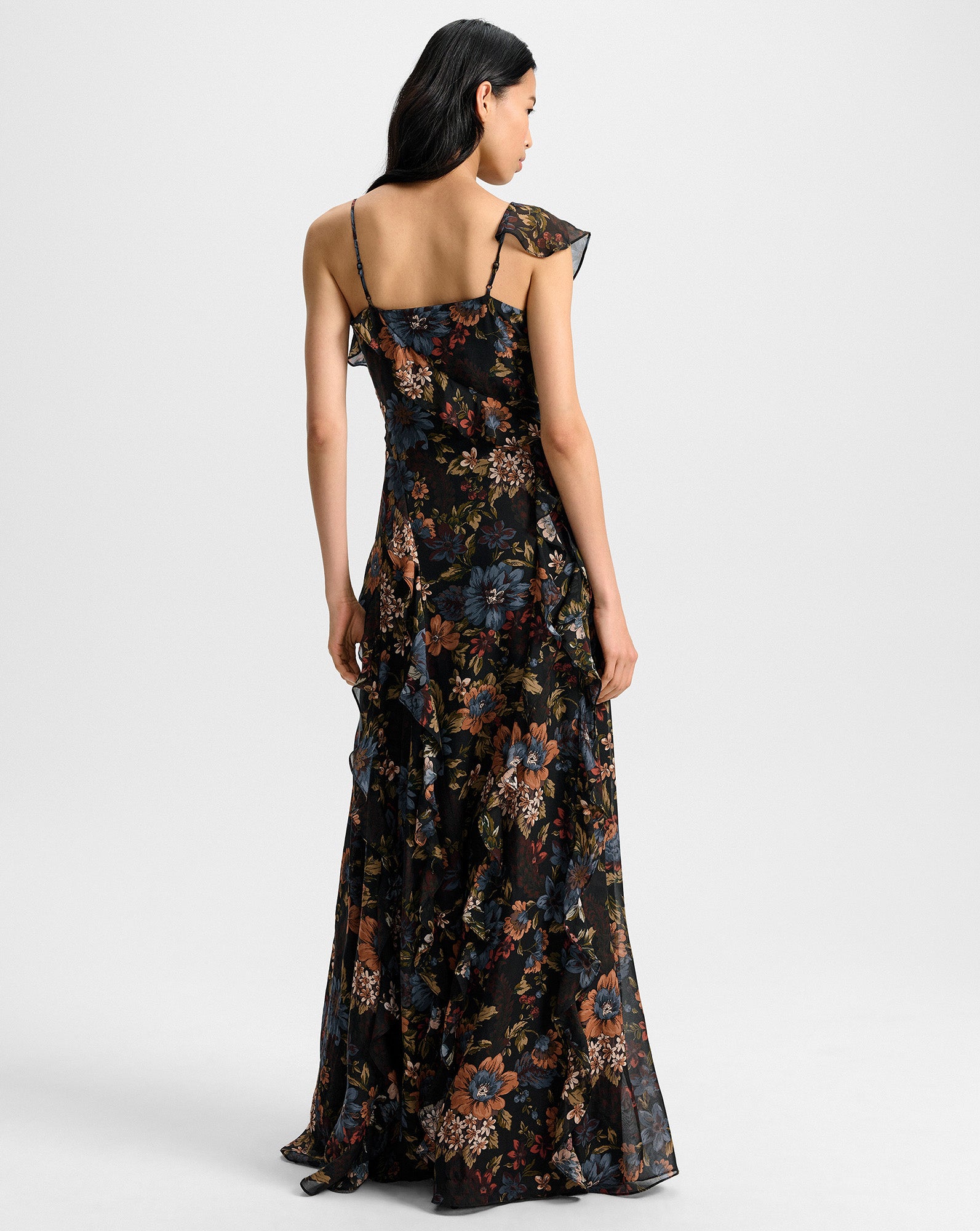 Veronica Beard Madeline Silk Maxi Dress - Black Multi