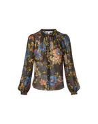 Veronica Beard Ashlynn Silk Blouse - Black Multi