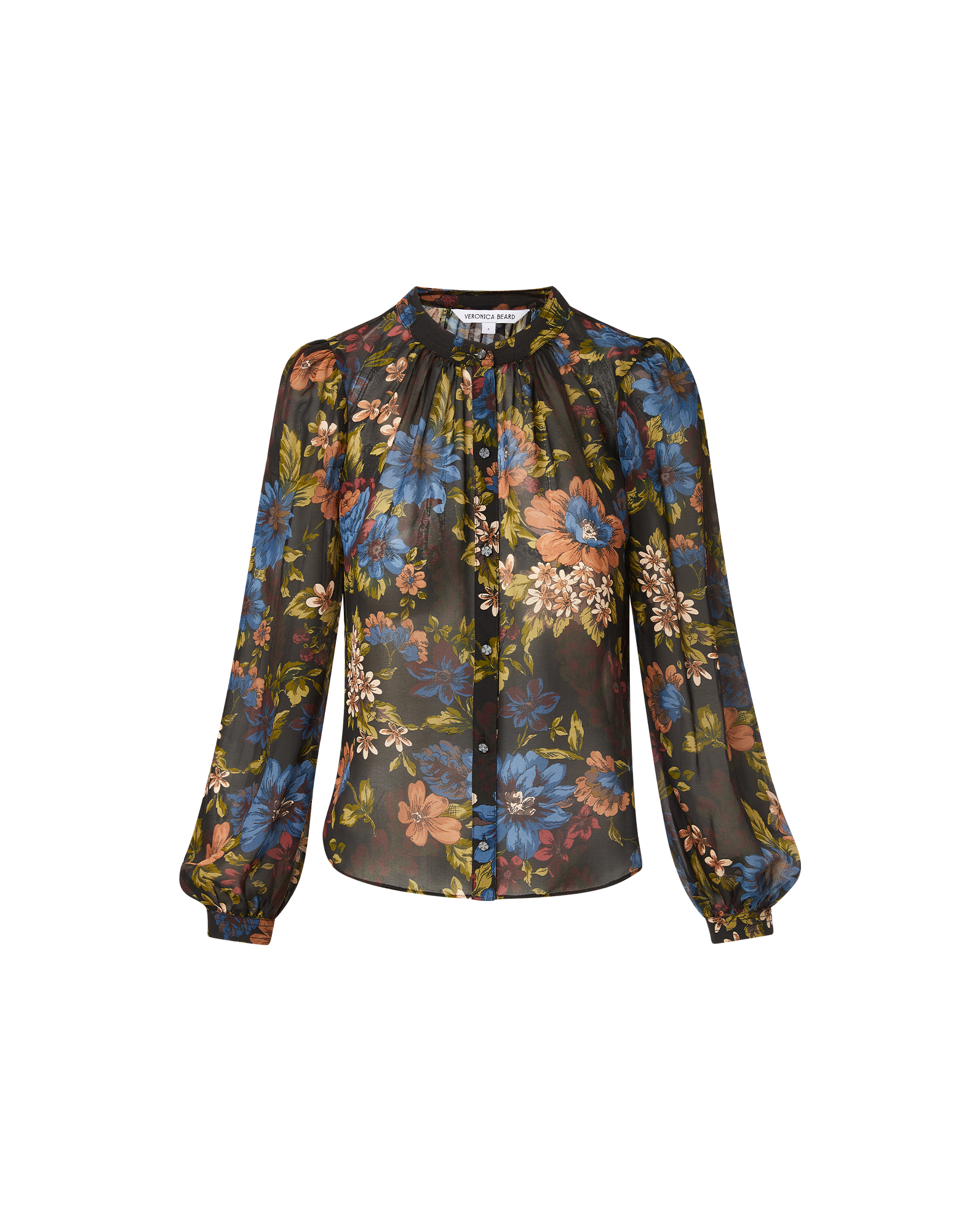 Veronica Beard Ashlynn Silk Blouse - Black Multi