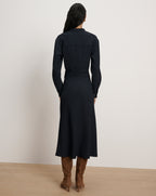 Veronica Beard Ellers Midi Shirtdress Dress - Navy