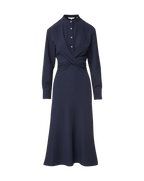 Veronica Beard Ellers Midi Shirtdress Dress - Navy