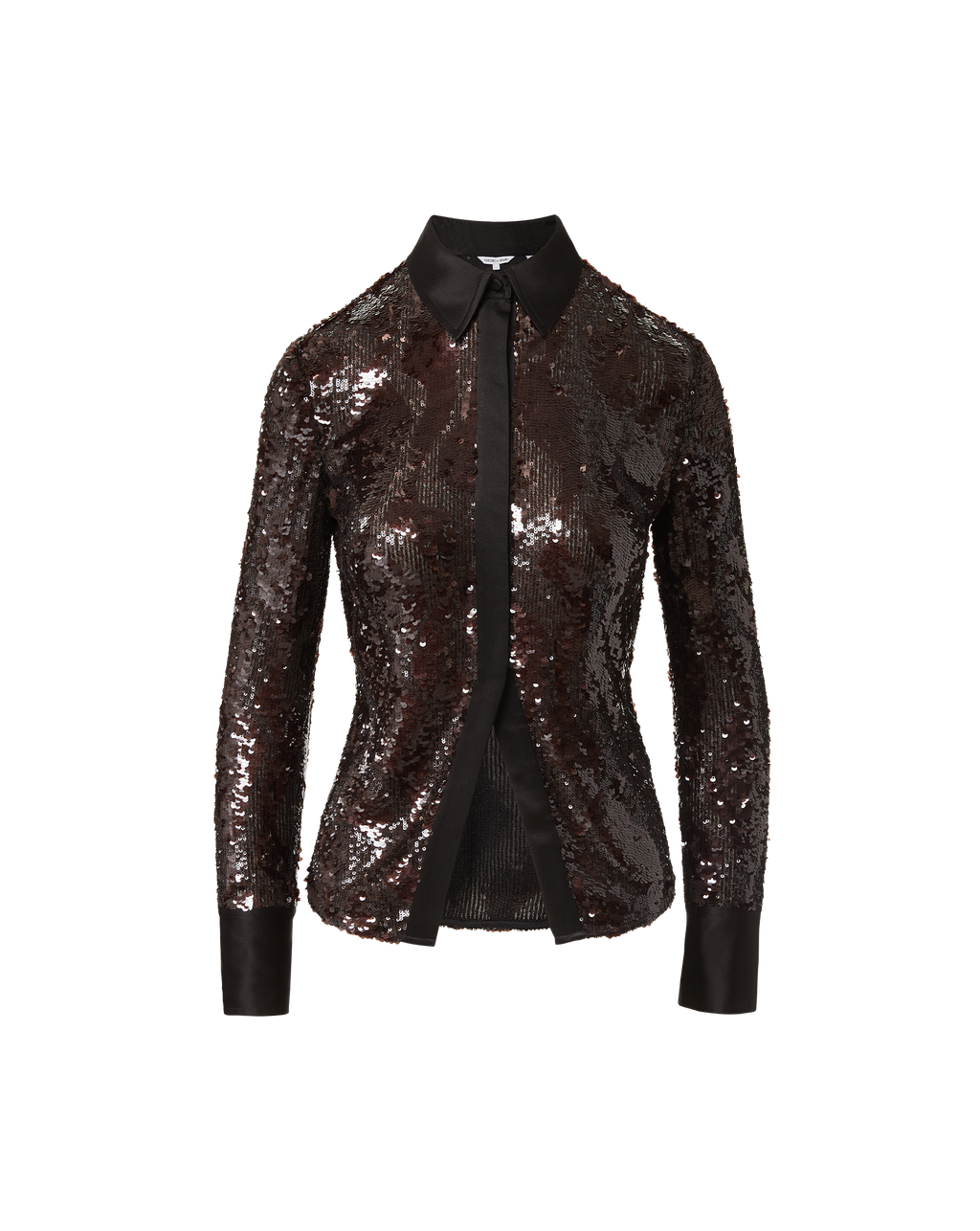 Veronica Beard Matty Sequin Button-Down Shirt - Dark Currant