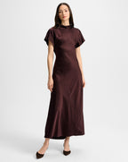 Veronica Beard Redgrave Silk Midi Dress - Dark Currant