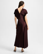 Veronica Beard Redgrave Silk Midi Dress - Dark Currant