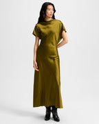 Veronica Beard Redgrave Silk Midi Dress - Moss