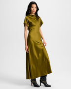 Veronica Beard Redgrave Silk Midi Dress - Moss