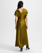 Veronica Beard Redgrave Silk Midi Dress - Moss