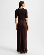 Veronica Beard Medina Silk Maxi Skirt - Dark Currant