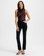 Veronica Beard Tam Silk Sleeveless Top - Dark Currant