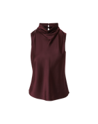 Veronica Beard Tam Silk Sleeveless Top - Dark Currant