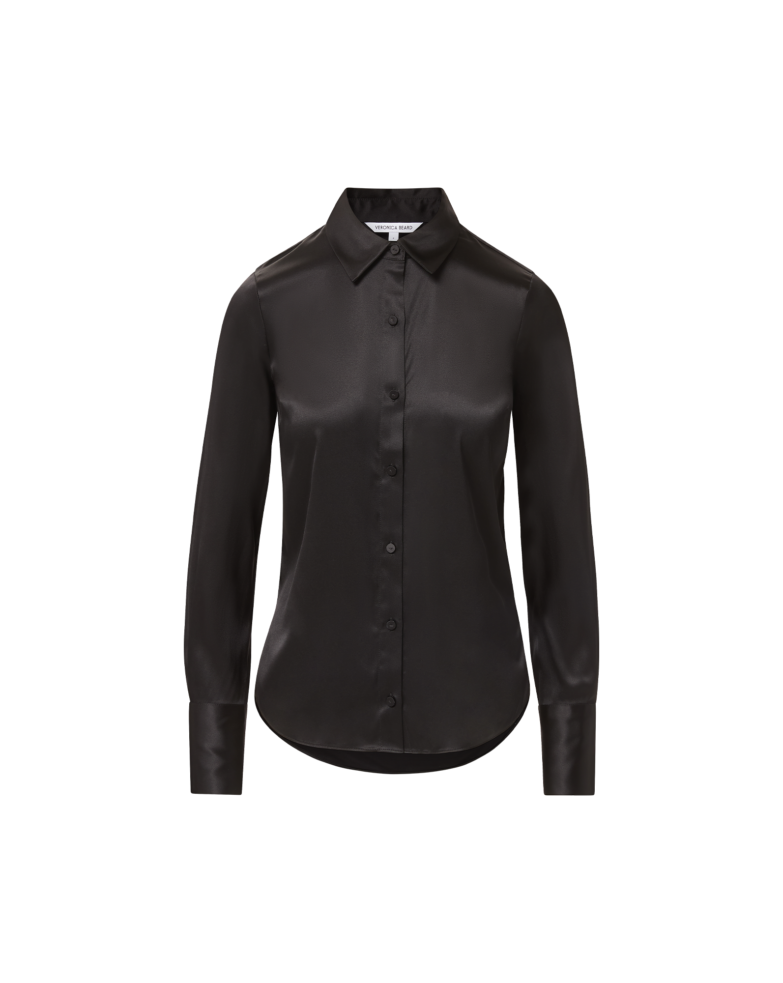 silk black dress shirt Monique Button-Down in slim fit cut Calvin Klein SIZE 22 Band size:90 YGroup_AM-BS-10395