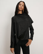 Veronica Beard Daleney Scarf Blouse - Black