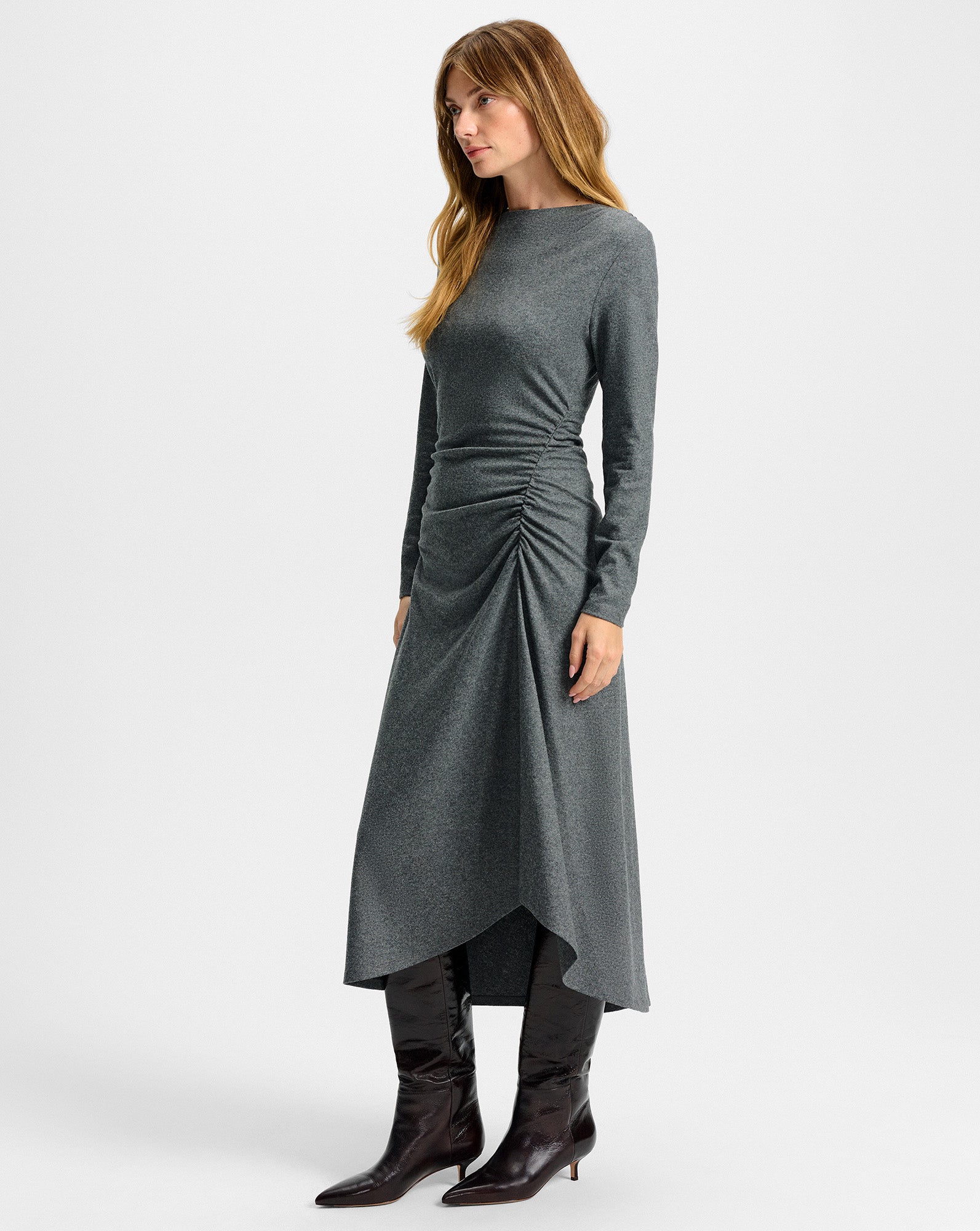 wool midi dress Lanvin - And Cashmere For Women - Dove This soft knitted V Theodora Wool Midi Dress in