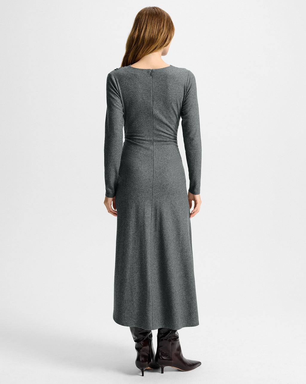 Veronica Beard Theodora Wool Midi Dress | Medium Heather Grey | Size M Veronica Beard Theodora Wool Midi Dress | Medium Heather Grey | Size M
