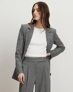 Veronica Beard Ryanne Wool Jersey Jacket - Medium Heather Grey