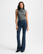 Veronica Beard Mylie Mock-Neck Tank Top - Medium Heather Grey
