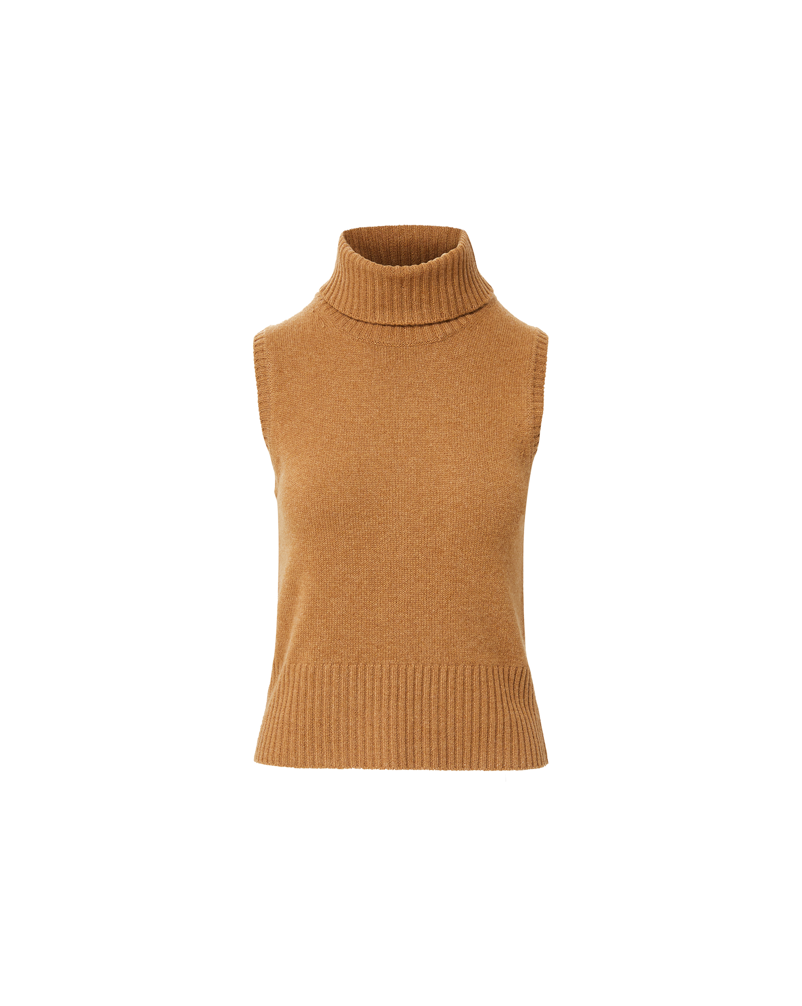 Mazzy Cashmere Sleeveless Sweater in Dark Acorn Brown Melange Mazzy Cashmere Sleeveless Sweater in Dark Acorn Brown Melange