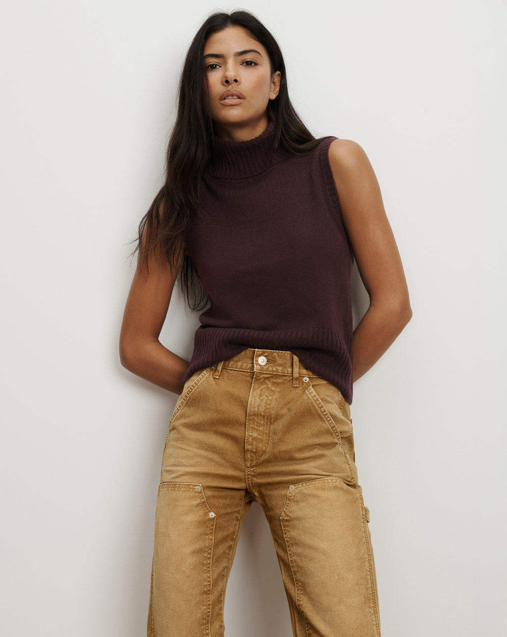 Veronica Beard Mazzy Cashmere Sweater - Dark Currant