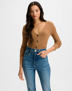 Veronica Beard Thelma Cashmere Cardigan - Dark Acorn Melange