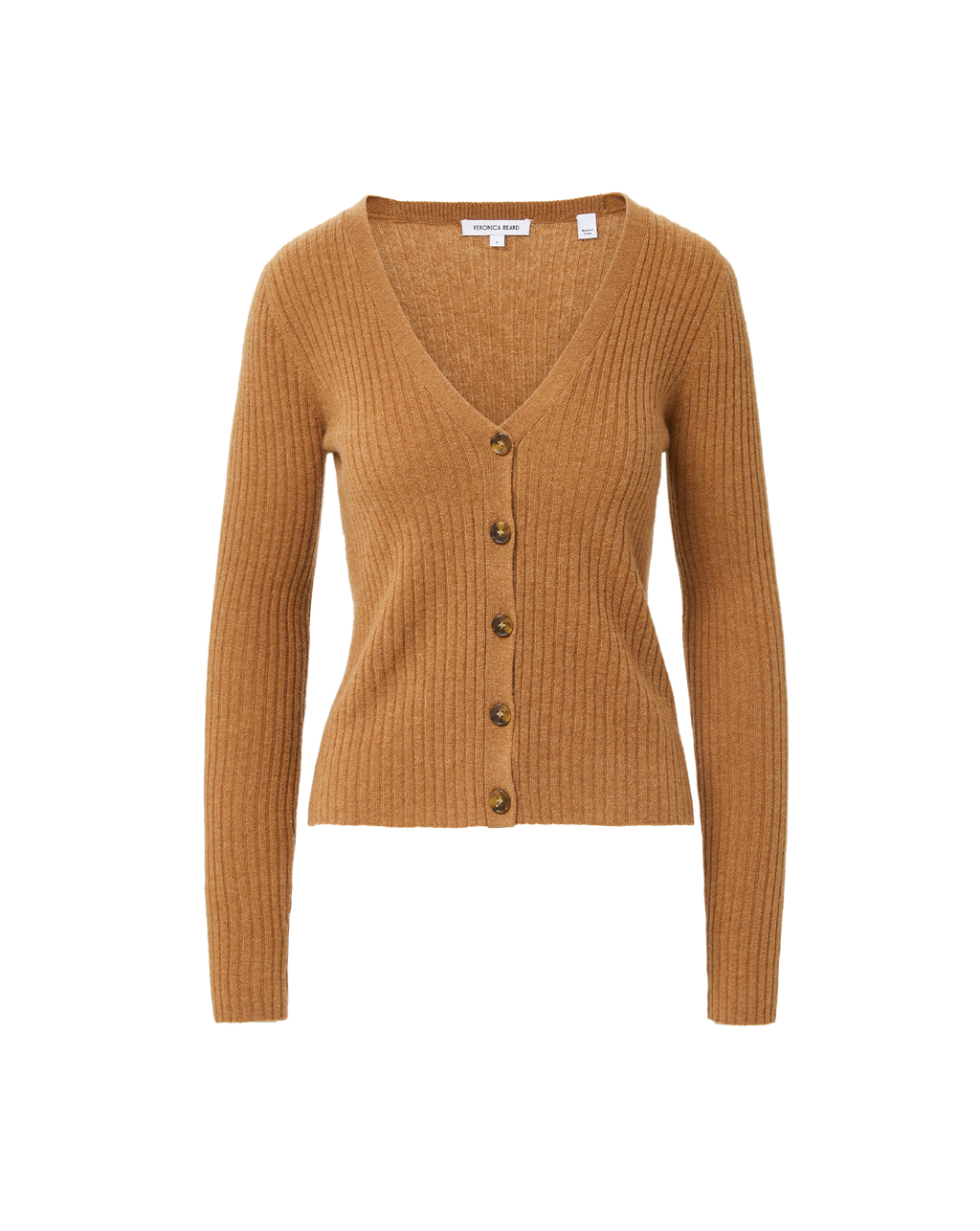 Veronica Beard Thelma Cashmere Cardigan - Dark Acorn Melange