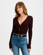 Veronica Beard Thelma Cashmere Cardigan - Dark Currant