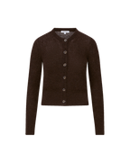 Veronica Beard Gilmour Mohair Cardigan Dark Umber